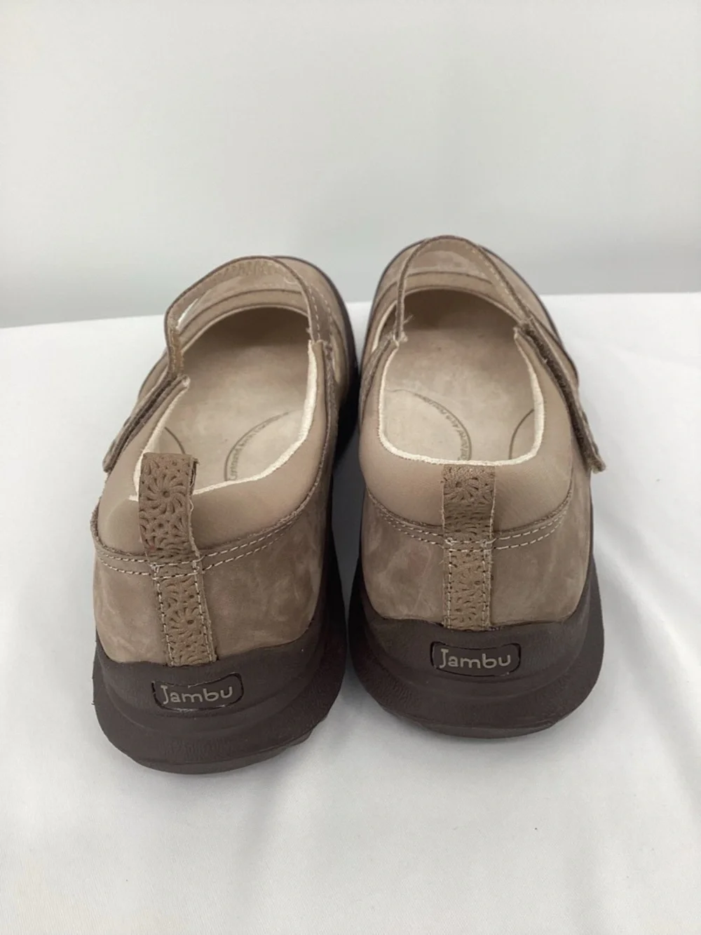 Jambu Ezra Women's Taupe Mary Jane Flats with Strap